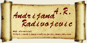Andrijana Radivojević vizit kartica